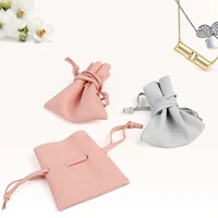 fashion travel portable storage jewelry ring necklace ear nail storage bag jewelry dust proof purse small cloth bag wholesale