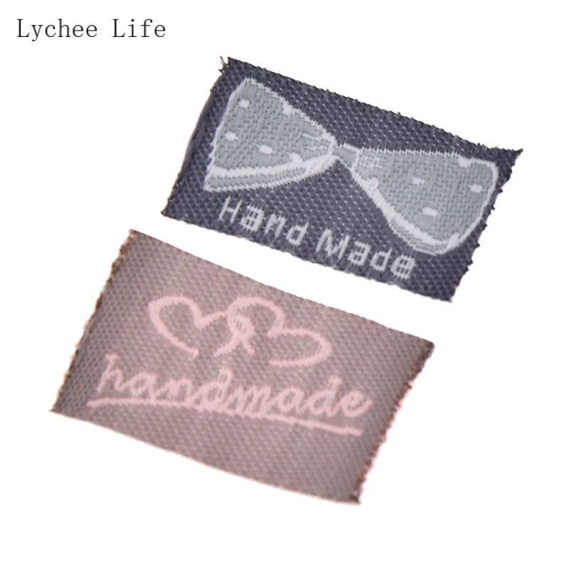 100 шт./лот бирка для одежды ручной работы с бабочками и сердечками Швейные