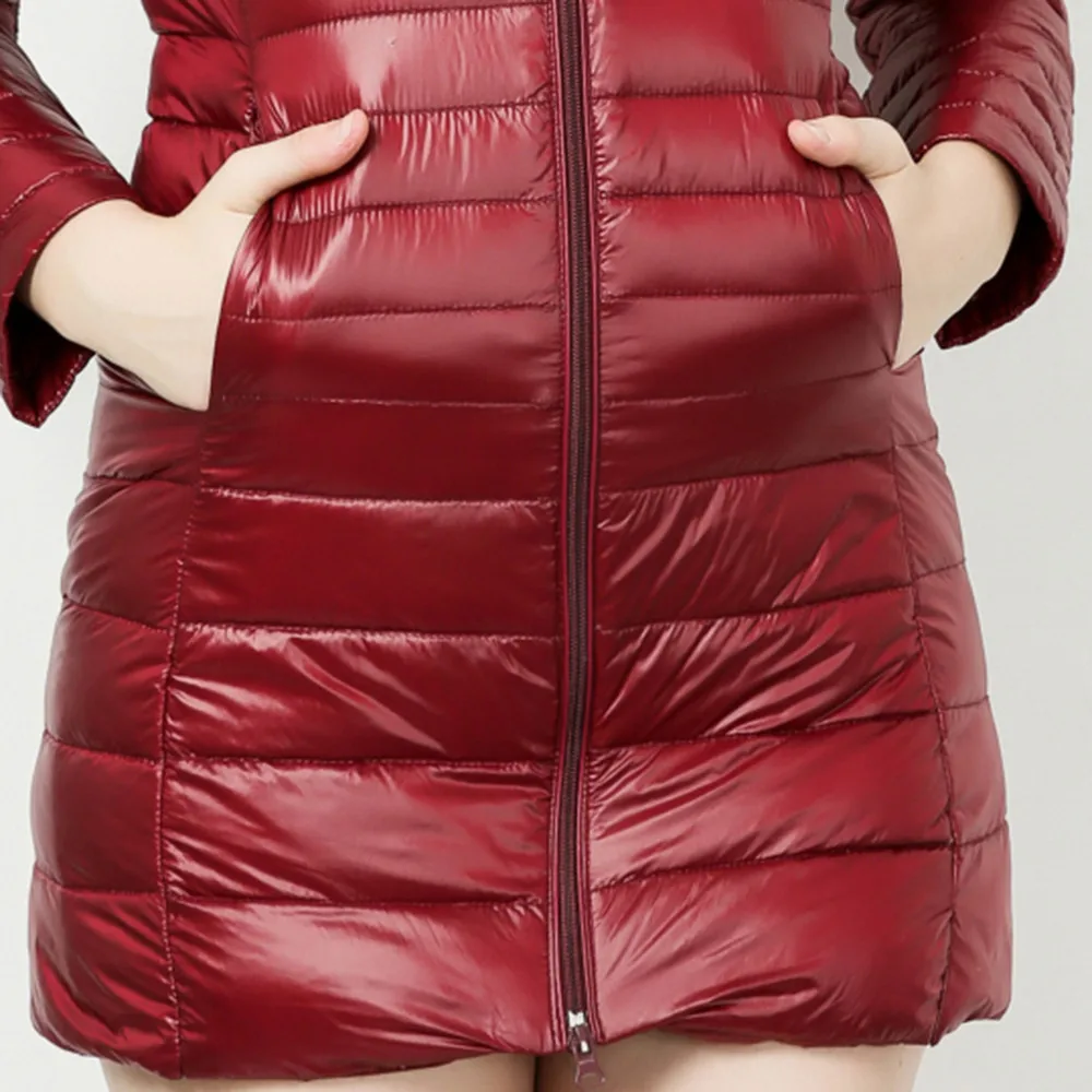 Женский пуховик светильник Женские однотонные пуховики повседневные пальто на