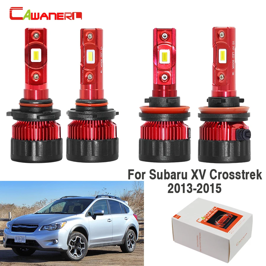 Cawanerl 4 X автомобильные светодиодный ные лампы фары дальнего и ближнего света H11 9005