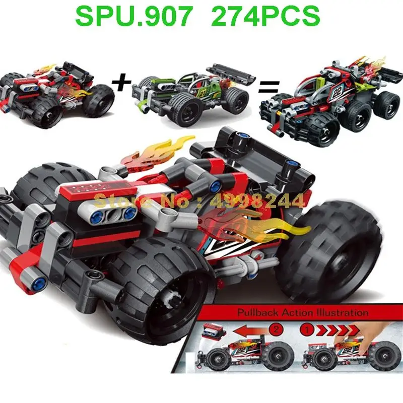 Фото 3421-2 274pcs Technology Whack Bash Racing Pull Back Car Building Blocks Toy Игрушки и хобби 3421-2 274pcs Technology Whack Bash Racing Pull Back Car Building Blocks Toy Игрушки и хобби