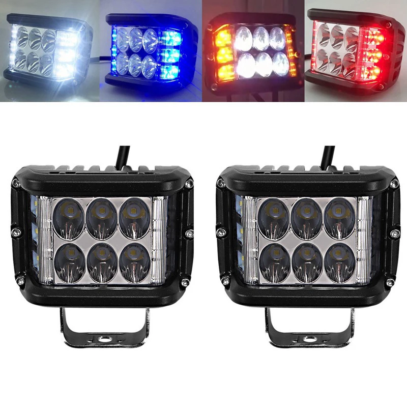 

Waterproof LED Work Light Glow On Three Sides Modified Headlights For Off-Road Vehicles 14.5x9.5x8.5cm TB Sale