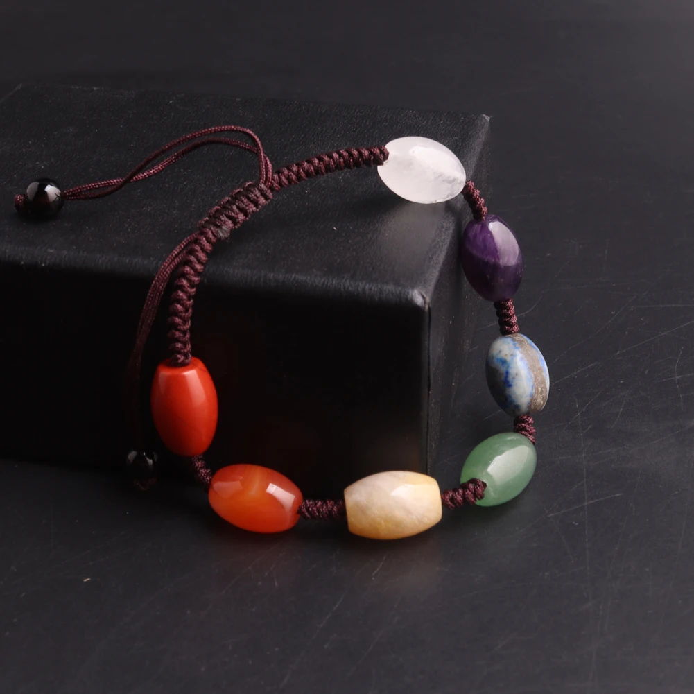 

1PCS Adjustable Natural Carnelian Lapis lazuli Bracelet Chakra Energy Healing Natural Stone Yoga Meditation Bracelets For Women