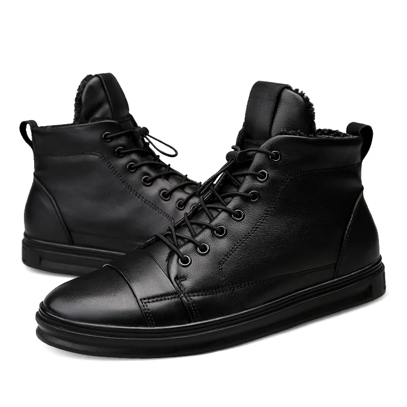 Новинка Мужская обувь высококачественные мужские ботильоны из натуральной кожи