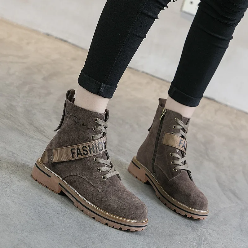 Женские ботинки из натуральной кожи Новое поступление 2019 года женские ботильоны