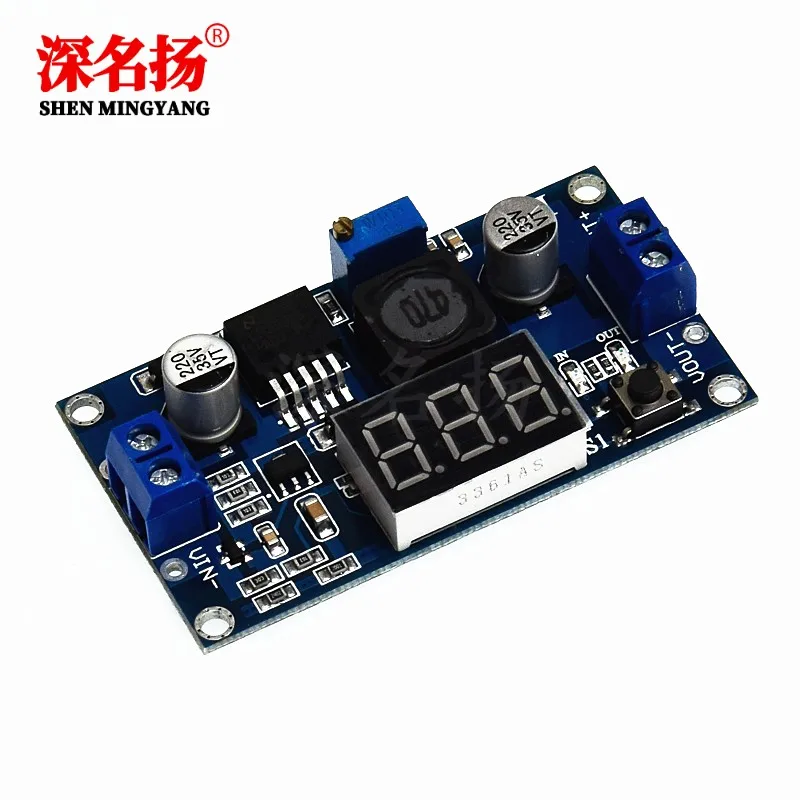 LM2596 DC Регулируемый понижающий модуль с цифровым дисплеем Вольтметр дисплей LM2596S
