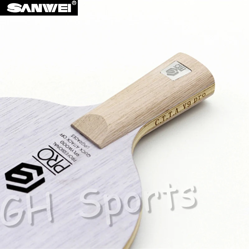 SANWEI лезвие для настольного тенниса V9 PRO 9 ply чистая древесина все вокруг pips-длинная