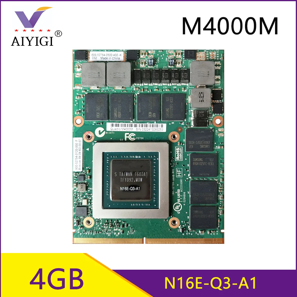 Квадро M4000M M4000 GDDR5 4 Гб Видео Графика карты N16E Q3 A1 с X скоба для HP Zbook17 G3 Dell M7720 M7710 100%