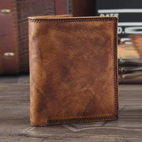 new vintage genuine leather wallet men wallet leather men purse male money clips male purse money bag short