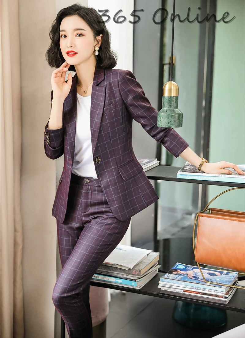 Новинка плед высокого качества ткань осень зима женские официальные деловые