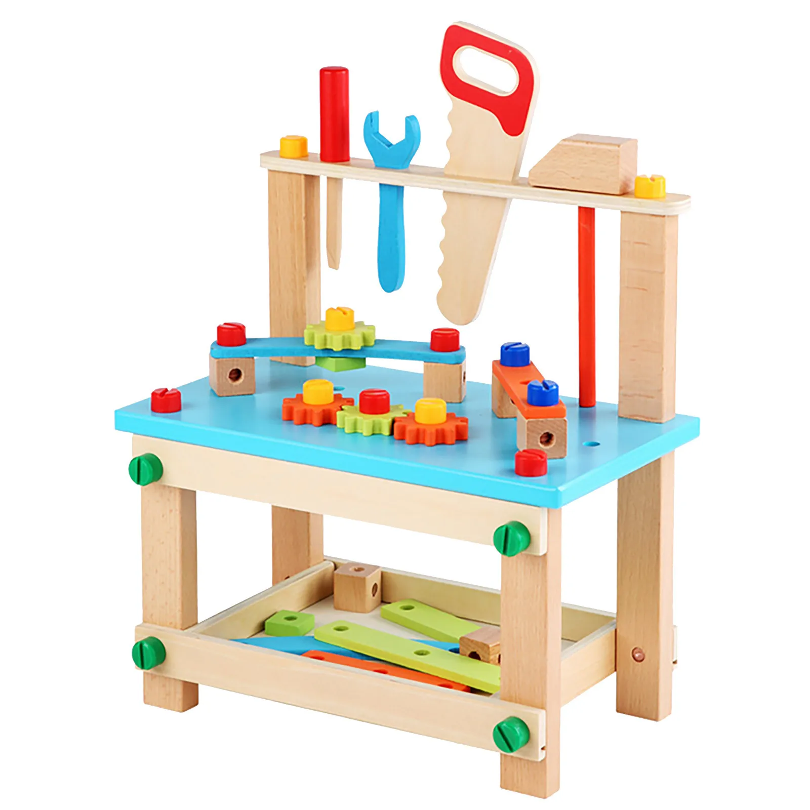 

Children's Wooden Tool Stool Toy Pretends To Play With Creative Building Set