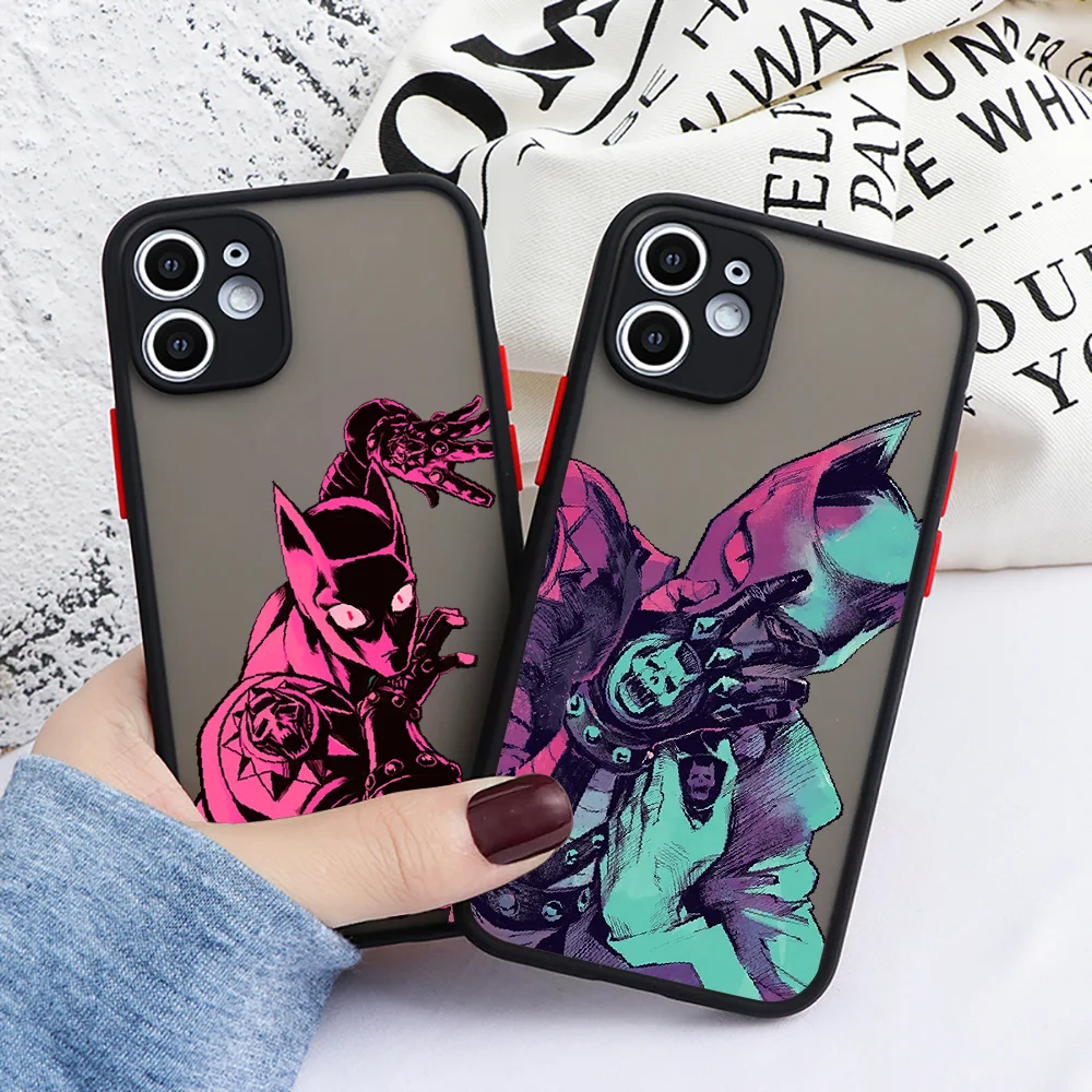 

Чехол для телефона с изображением невероятных приключений Джоджо для iphone 5 5s se 2 6 6s 7 8 12 mini plus X XS XR 11 PRO MAX матовый прозрачный