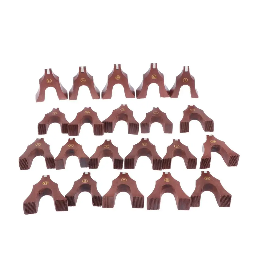 

21pcs 68x53mm Natural Wood Guzheng Zither Bridge Set Musical Parts