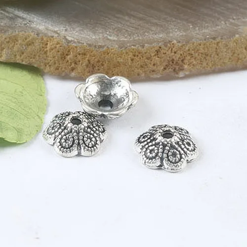 

40pcs Tibetan silver color crafted torus bead Caps H0200