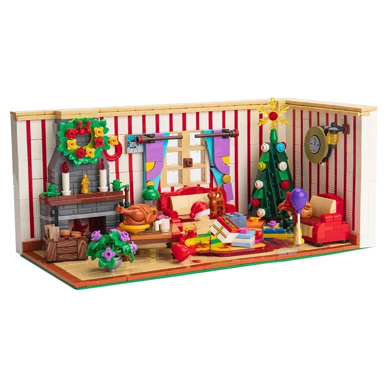 

New Christmas Series Bricks Toys Christmas House Santa Claus Tree 1207pcs Building Blocks Toys Kids Gifts Girls Present New Year