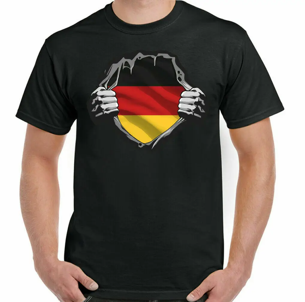 

GERMAN T-SHIRT GERMANY Football Hockey Gym MMA Deutschland Flag Ripped Top