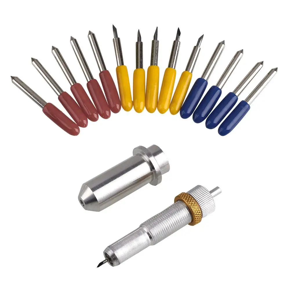 

15pcs 30 45 60 Degree Roland Cricut Plotter Cutter Metal Blade + Holder