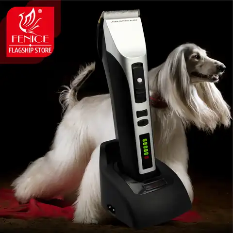 Профессиональный триммер для собак, электрическая машинка для стрижки с переменной скоростью, уход за шерстью, бритва с литиевым аккумулят...