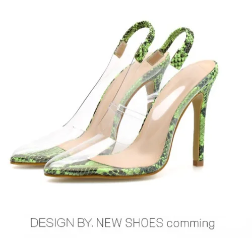 2019 сандалии женские прозрачные туфли с острым носком на высоком каблуке тонком