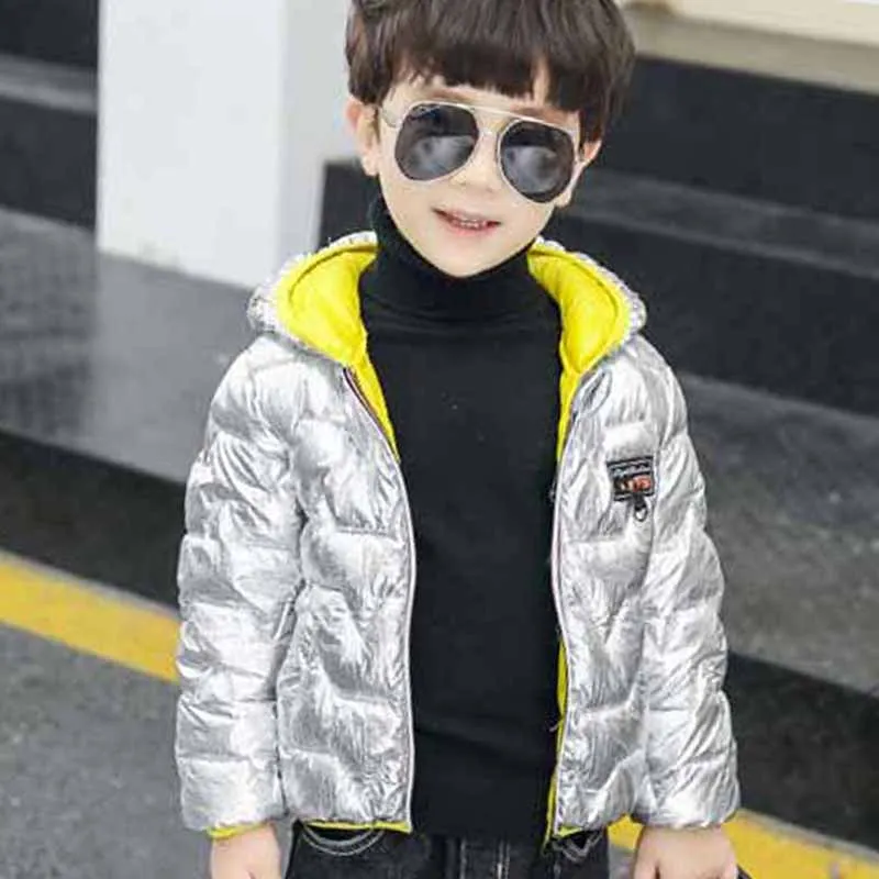 Зимняя куртка HH для маленьких мальчиков и девочек пальто контрастных цветов