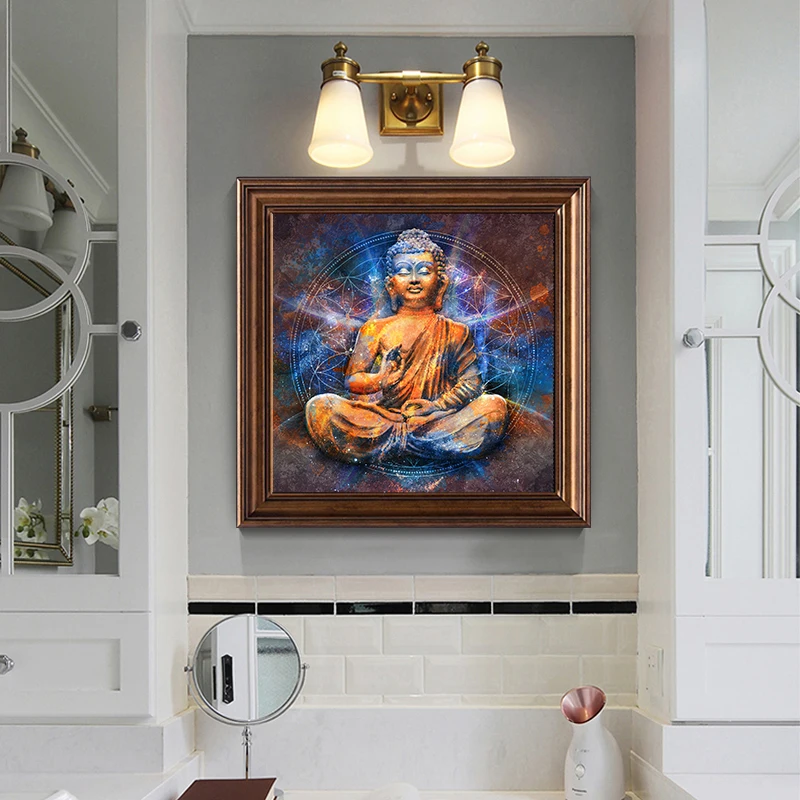 

Golden Buddha Statue Oil Painting Canvas Art Paintings For Living Room Bedroom Posters And Prints Wall Poster Home Decor