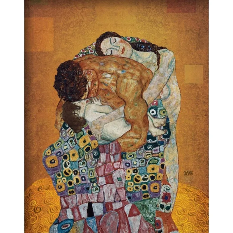 

Bedroom Canvas art portrait Oil painting The Family by Gustav Klimt Paintings Reproduction High quality Hand painted