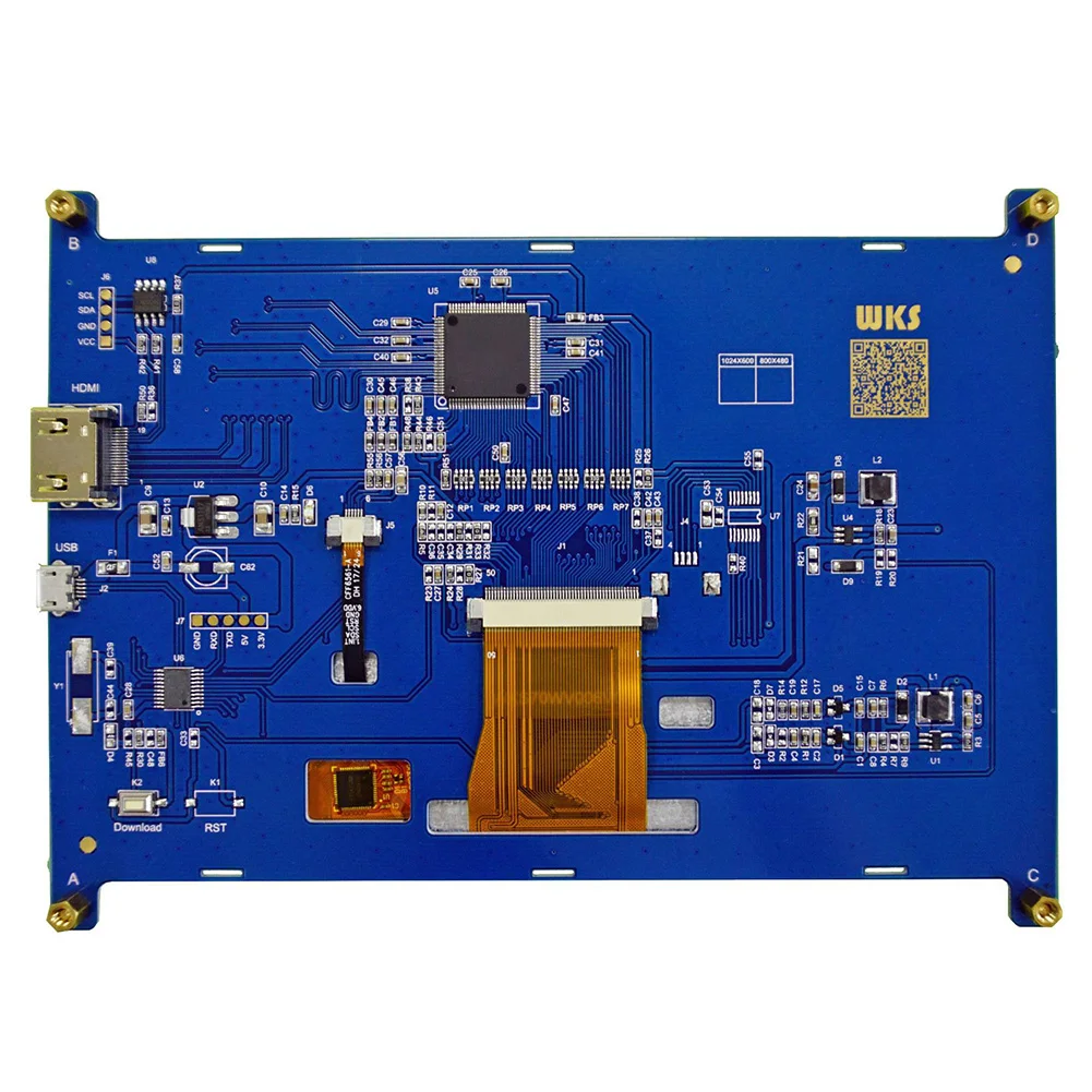 7 дюймов Портативный HDMI 1024x600 прочный Сенсорный экран ЖК-дисплей Экран Дисплей прозрачный монитор емкостный сенсорный модуль металла для Raspberry Pi ips