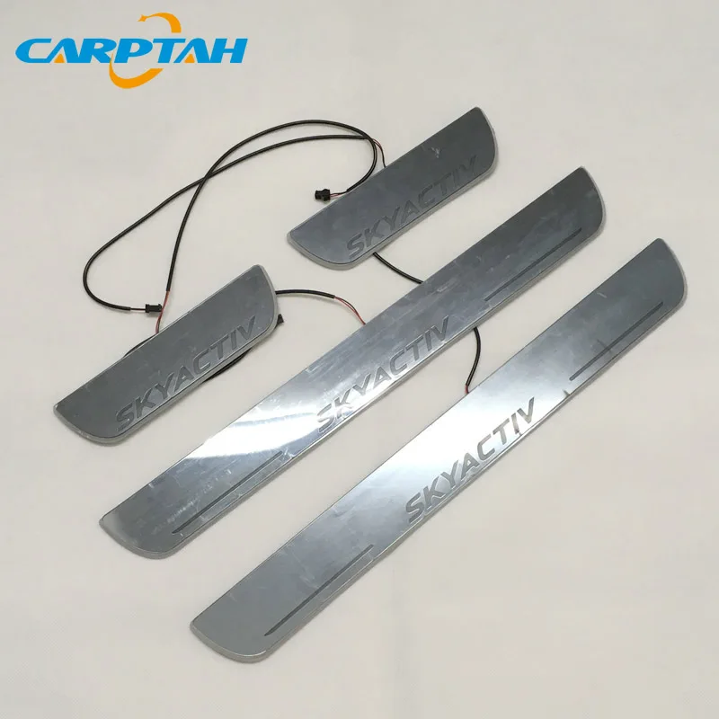 Carptah Trim Pedal светодиодный светильник на пороге для автомобиля Накладка порог дорожка динамический стример