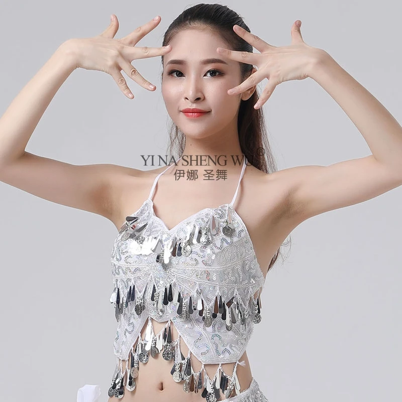 Блестки монеты DS костюмы туба танцевальная сценическая одежда Топ Бюстгальтер