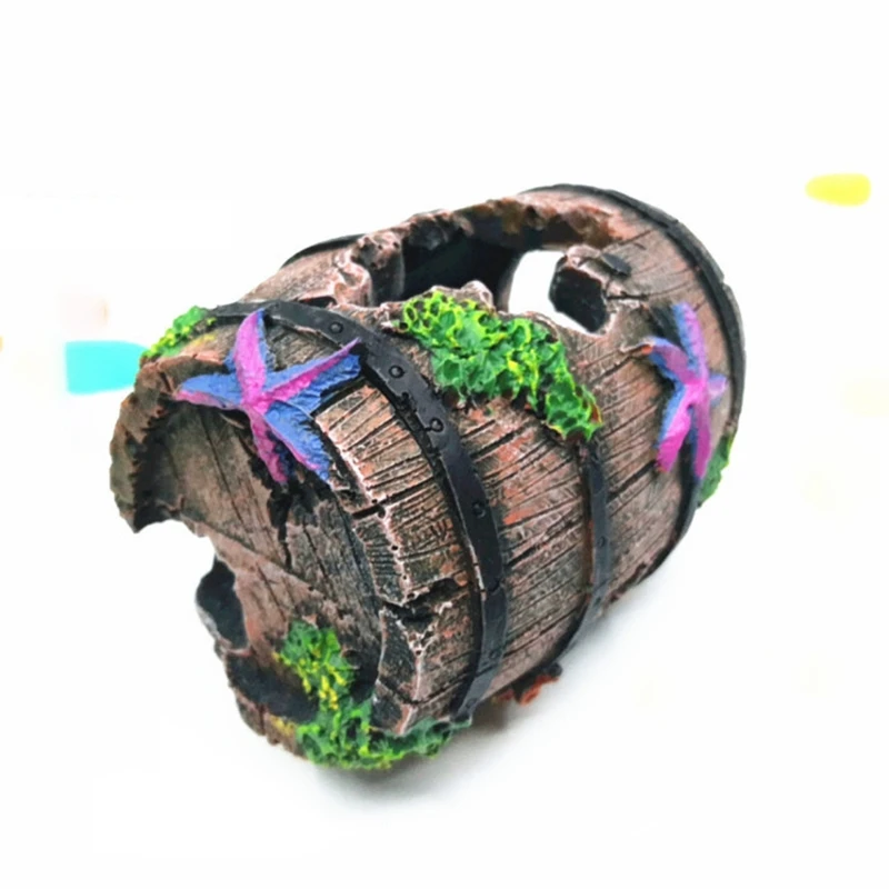 Разбитая бочка из смолы аквариумные украшения для аквариума