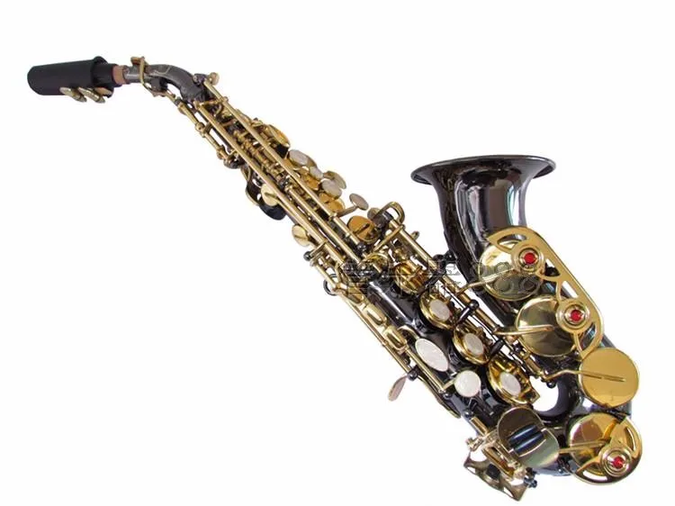 Саксофон сопрано новый черный никель золото стандартная латунная скульптура BB Sax