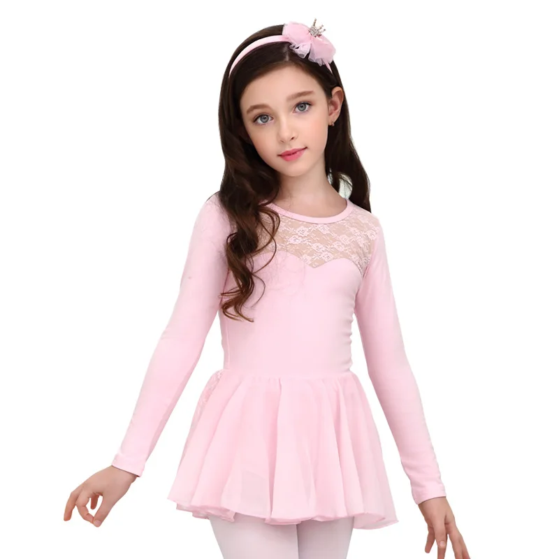 Kids Professional Ballet Tutu Dress Long Sleeve Dance Class Gymnastics Leotard for Girls | Тематическая одежда и униформа