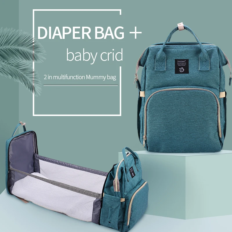 

Multifunctional Portable Diaper Bag Folding Baby Travel Large Backpack Baby Bed Stroller Nappy Bag Large Capacity Nursing Bag