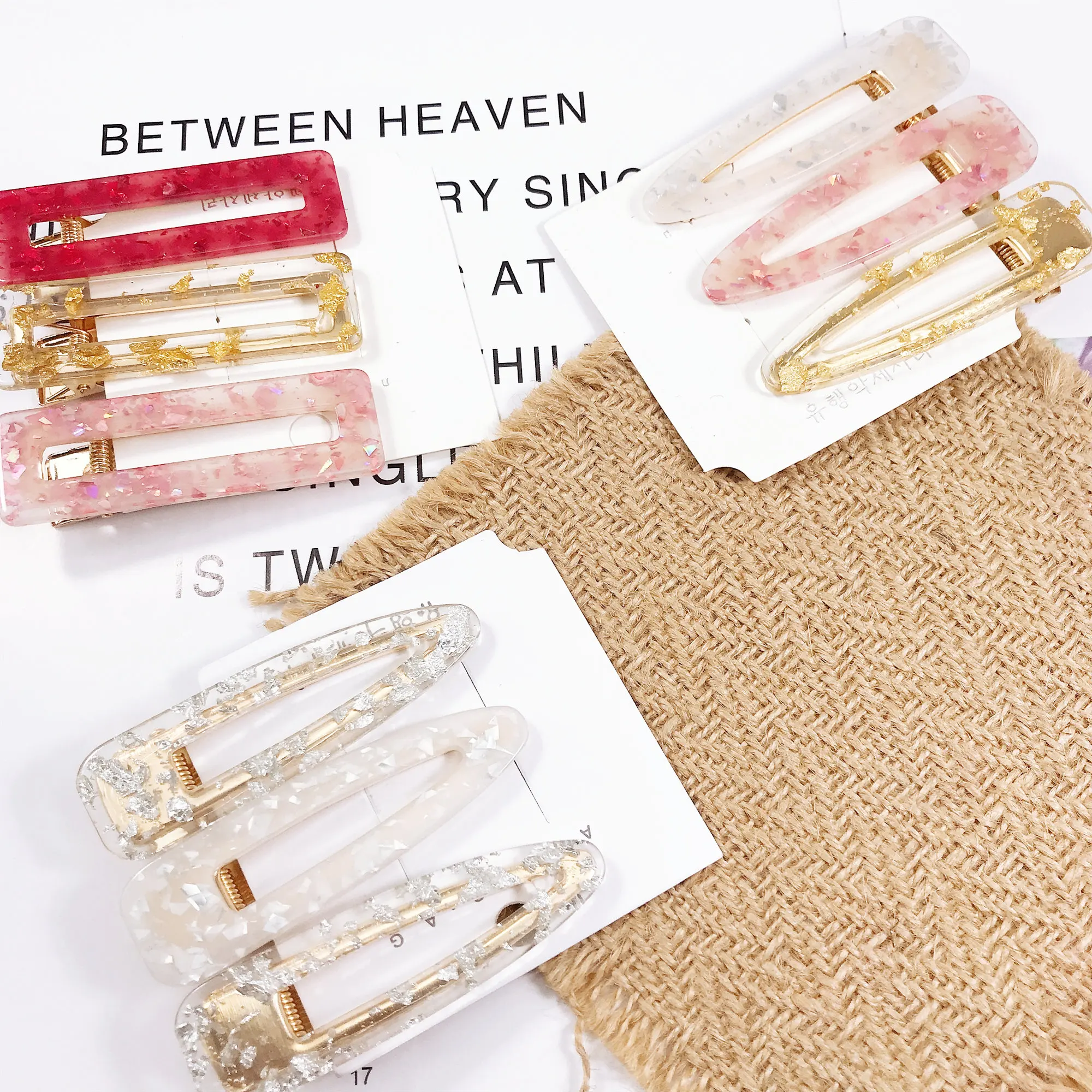 1Set Acetate Popular Hair Clips Acrylic Hairgrip Fashion Woman Accessories Hairpins BB Clip Styling Tool Barrettes Headwear |