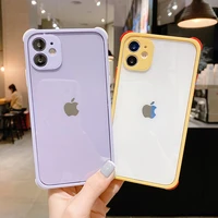 frosted transparent four corner anti drop phone case suitable for iphone 11 12 pro max x xr xsmax 6 7 8 plus se back cover