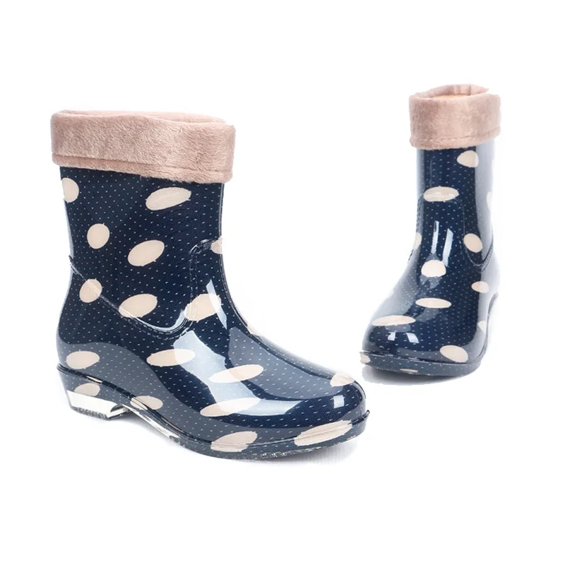 Aleafalling новые ботильоны резиновые сапоги теплые в британском стиле обувь из