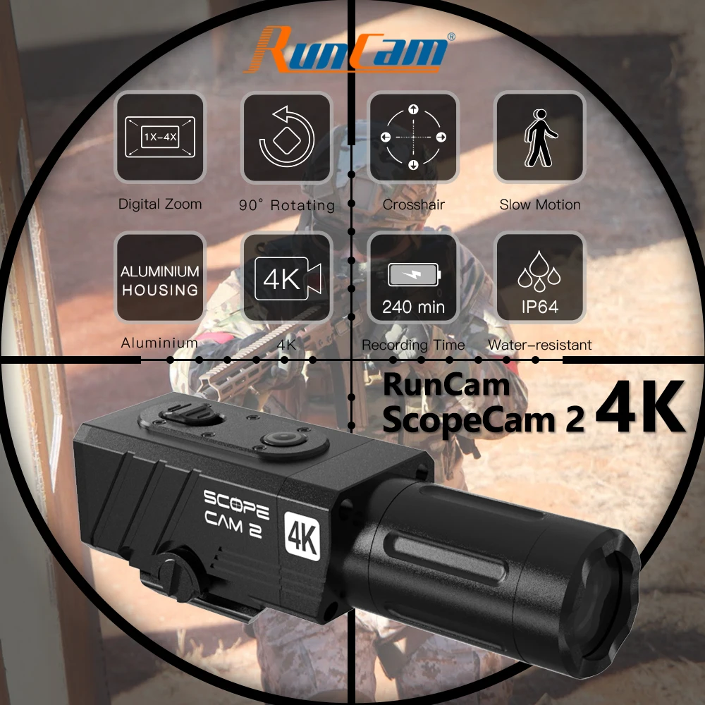 RunCam Сфера топливный фильтр грубой очистки 2 4K Airsoft Камера цифровой зум по