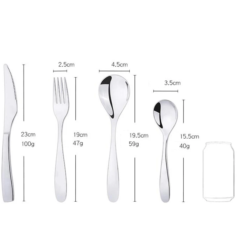 

Dinner Knives 304 Stainless Steel Cutlery Spoon Stainless Steel Cutlery Set Meal Western-style Steak Steak Cutlery Set Of 24