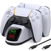 dual fast charger for ps5 controller type c charging cradle dock station with led indicator for playstation 5 gamepads joystick