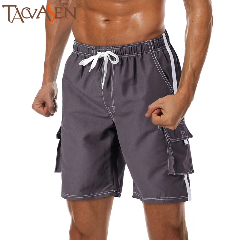 Летние мужские пляжные шорты TACVASEN плавки легкие быстросохнущие для плавания и
