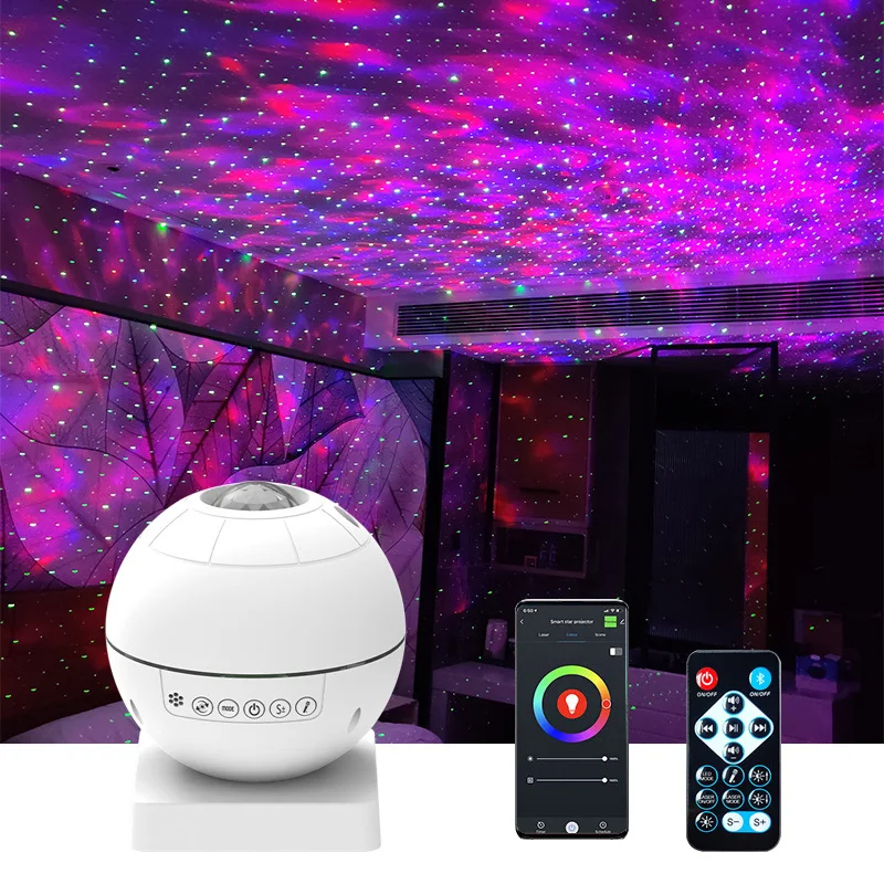 

Звездный проекционный светильник, лазерный проекционный светильник с Bluetooth, интеллектуальное дистанционное управление музыкой, светодиод...