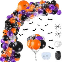 84pcsset halloween decoration balloon garland 3d bat sticker spider web halloween party balloons indoor home decors supplies