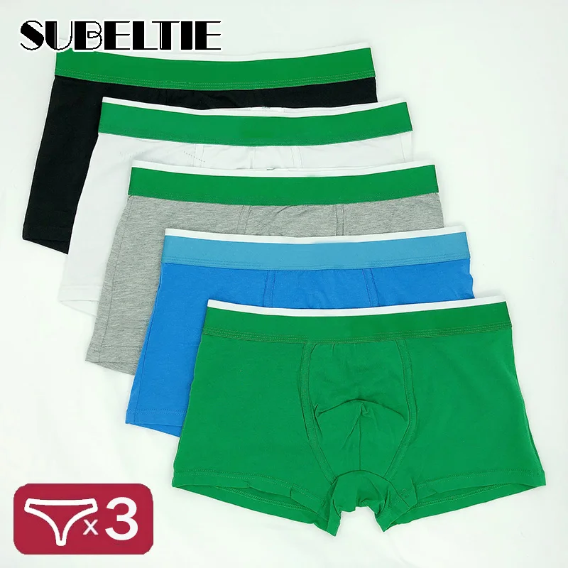 Боксеры Subeltie 3 шт./лот мужское нижнее белье мужские мягкие трусы шорты боксеры