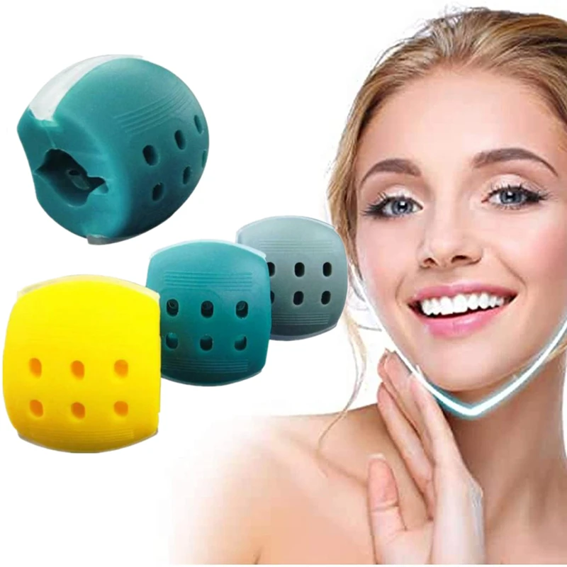 Jaw Exerciser Slim Face Fitness Silicon Balls Chin Workout Training Myofascial Release Jawliner Jawline Exercise for Simulator