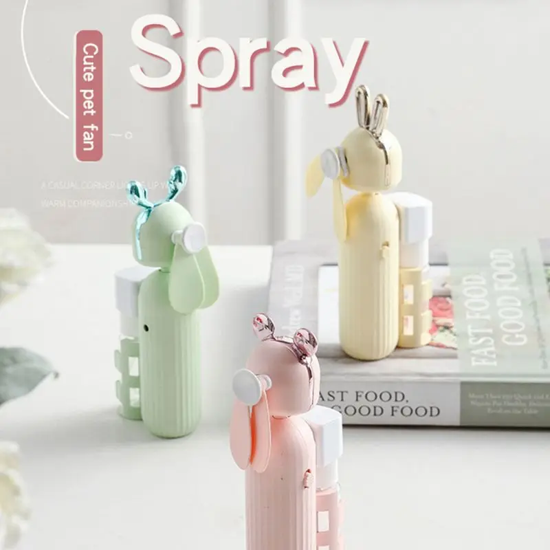 

Pink Mini Fans Electric USB Rechargeable Handheld Fans Cooling Air Conditioner Humidifier Portable Water Spray Mist Fan Outdoor