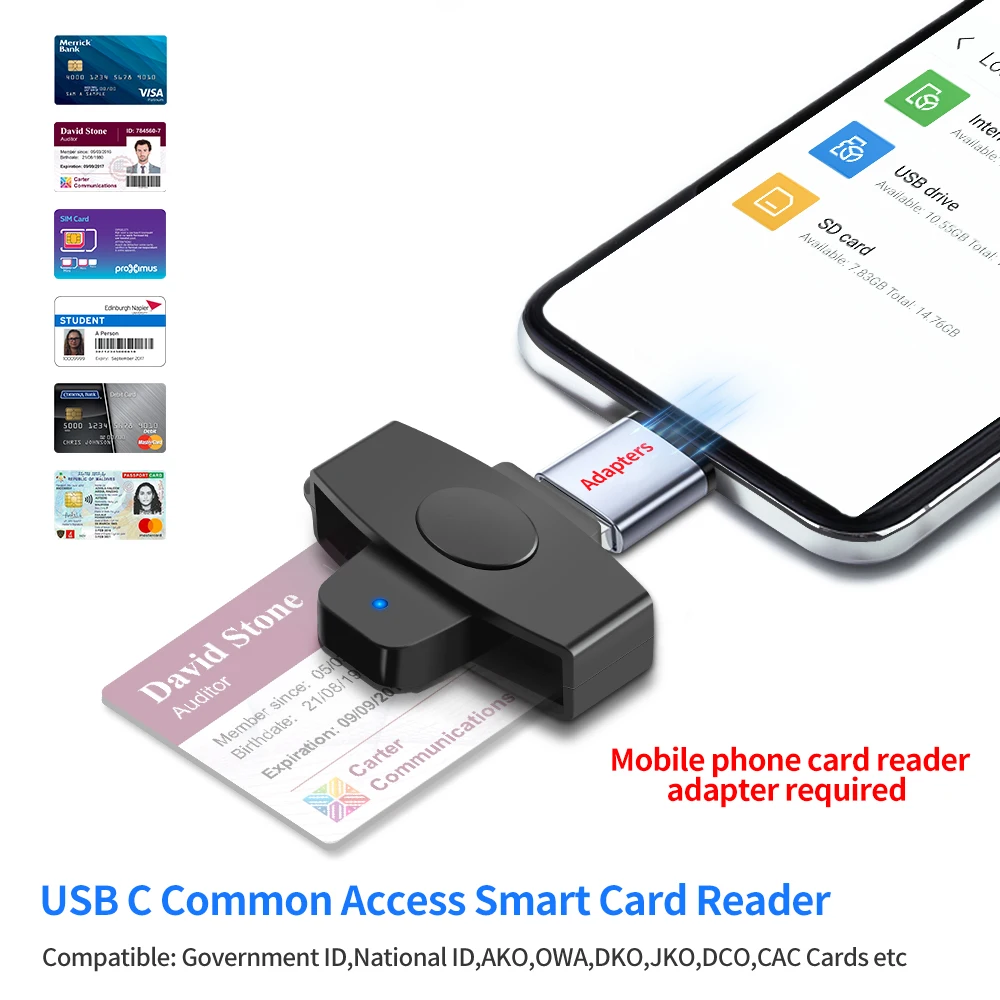 

KARTOMAN USB 2.0 smart Card Reader memory for ID Bank EMV electronic DNIE dni citizen sim cloner connector computer PC adapter