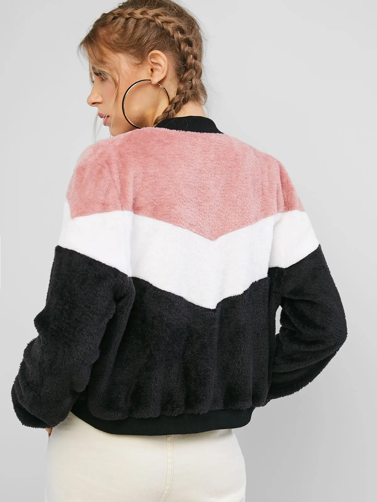 ZAFUL X Alexis Ricecakes Женская куртка на молнии с цветными блоками широкой талией