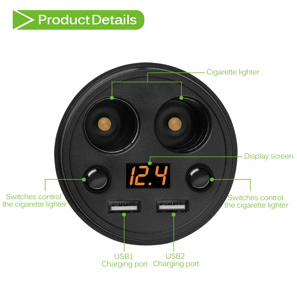 Автомобильное зарядное устройство Onever А многофункциональное Разветвитель