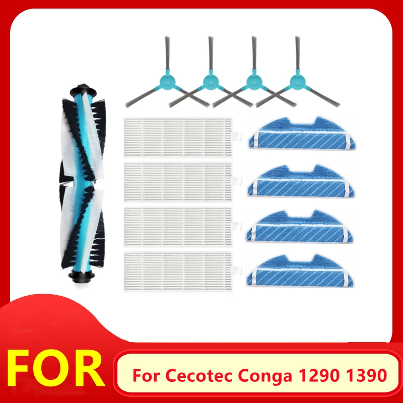 

Основная щетка боковая щетка фильтр Hepa насадка на швабру для уборки из Запчасти для авто для Cecotec Конга 1290 1390 аксессуары для робота-пылесоса