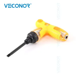 Реверсивная Т-образная отвертка с трещоткой, крестообразная шлицевая головка, магнитные наконечники с отверстием для подвешивания